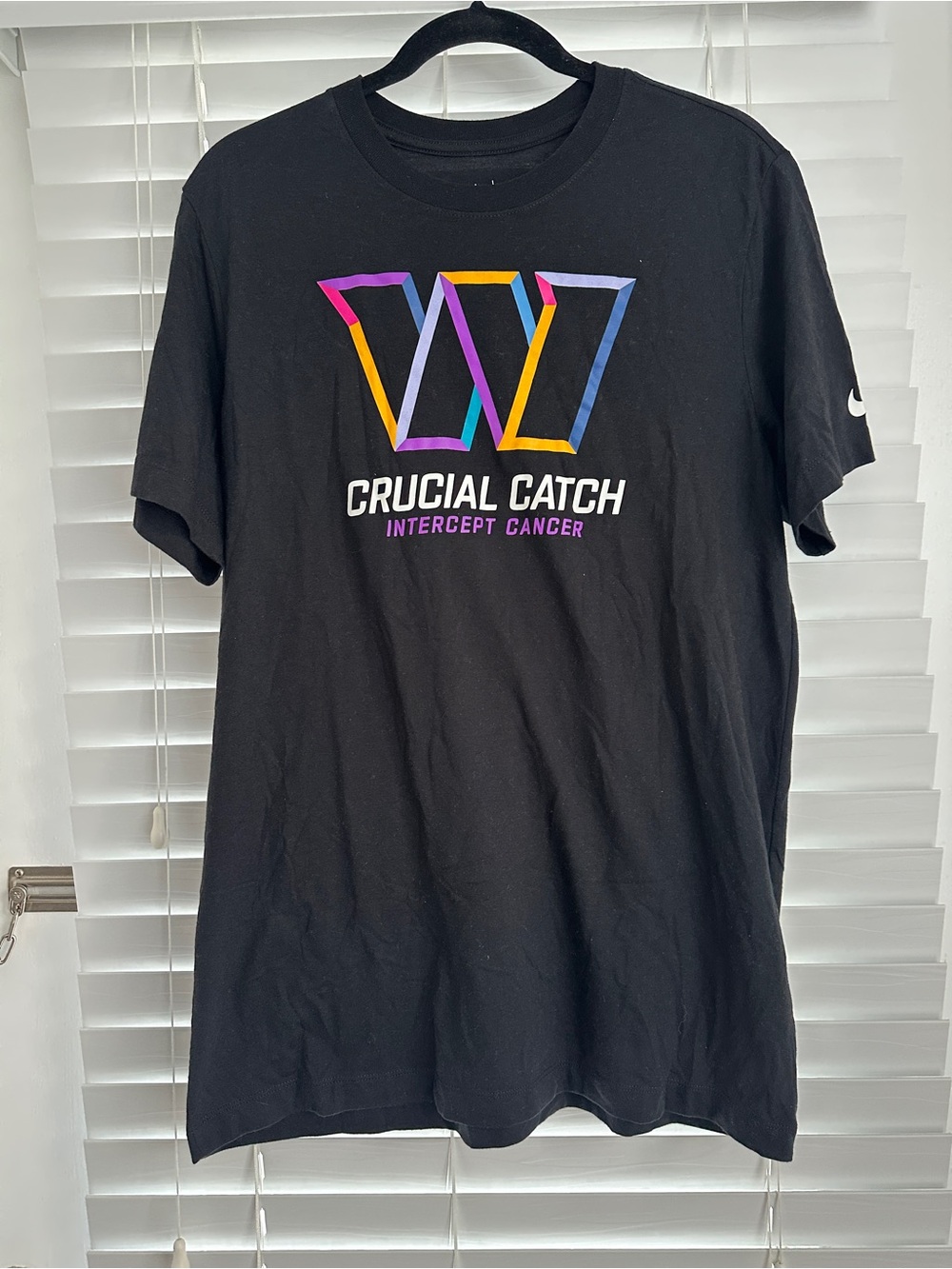 Commanders Crucial Catch Intercept Cancer Black Graphic Tee
